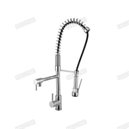 DW1020D PULL OUT SPRAY KITCHEN MIXER BRASS BODY,ZINC HANDLE, CHROMED