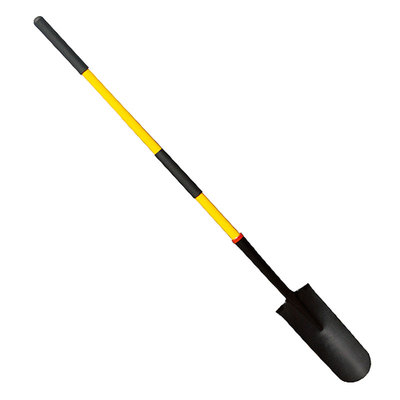 SV1881H S526 ROUND SPADE WITH FIBRE GLASS PLASTIC COATED HANDLE, BLACK