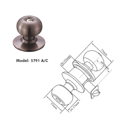 HW2512D DOOR LOCKS W/ROUND HANDLE
