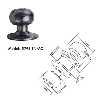HW2521Fx2 DOOR LOCKS W/ROUND HANDLE