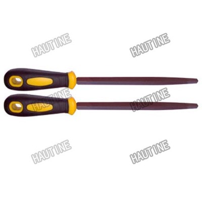 FI0367Cb2gg TRIANGULAR FILES WITH DOUBLE COLOR PLASTIC HANDLE