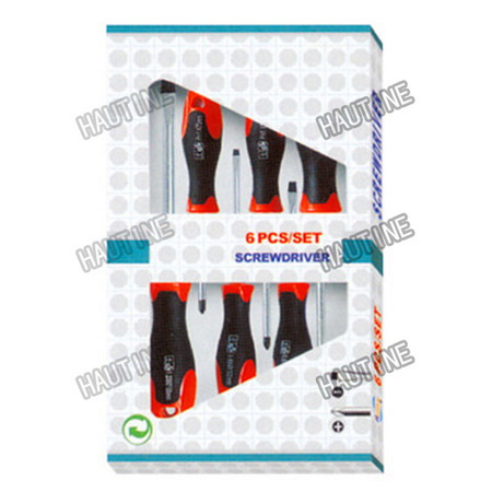 SD3027Dp SCREWDRIVER WITH DOUBLE COLOR RUBBER-PLASTIC HANDLE
