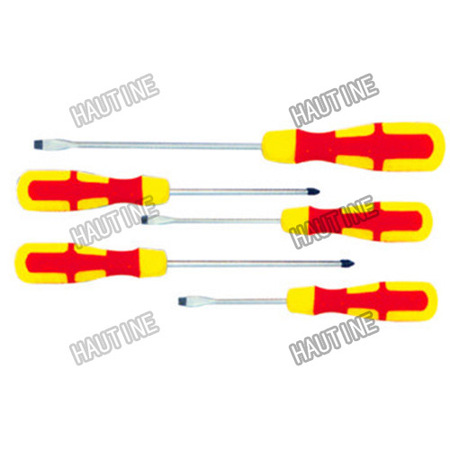 SD0069A SCREWDRIVER WITH DOUBLE COLOR RUBBER-PLASTIC HANDLE
