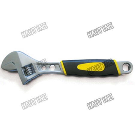 SP0272 ADJUSTABLE WRENCH WITH DOUBLE COLOR PVC HANDLE