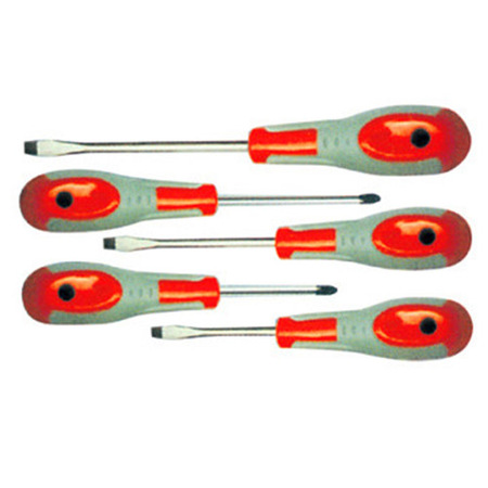 SD0082A SCREWDRIVER WITH DOUBLE COLOR RUBBER-PLASTIC HANDLE