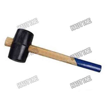 HM0486 RUBBER MALLET WITH WOODEN HANDLE, FRENCH TYPE