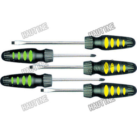 SD0131A SCREWDRIVER WITH DOUBLE COLOR PLASTIC HANDLE