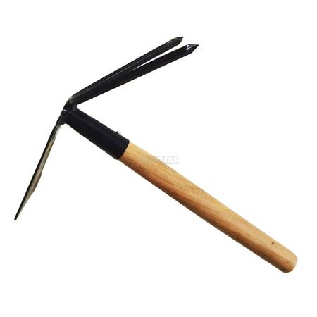 GT0003A GARDEN FORK & HOE W/WOOD HANDLE