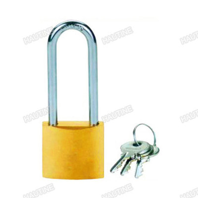 HW2345 SLIM BRASS PADLOCK,LONG SHACKLE