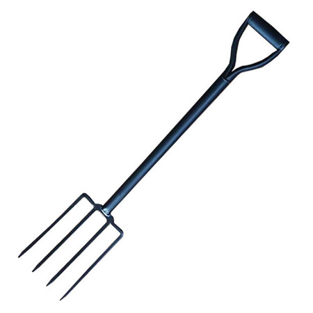 FK1813O FORK W/Y SHAPED GRIP STEEL HANDLE, 4 PRONGS, F107