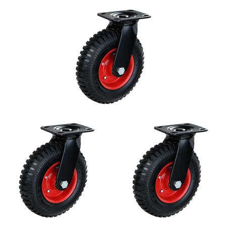 EW0092U HEAVY DUTY SWIVEL CORRUGATED RUBBER WHEEL, 1102#