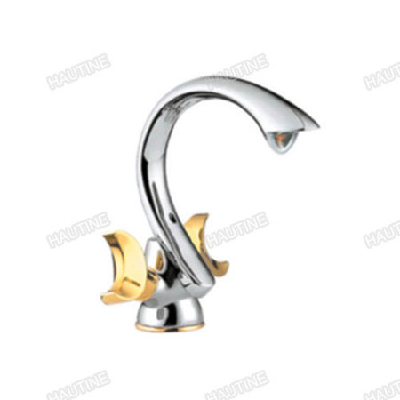 DW1015B BASIN MIXER BRASS BODY,ZINC HANDLE, CHROMED
