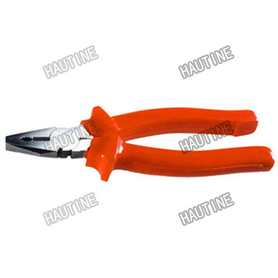 PL0002 COMBINATION PLIERS W/SIDE CUTTING JAWS,POLISHED,W/RED TERA HANDLE