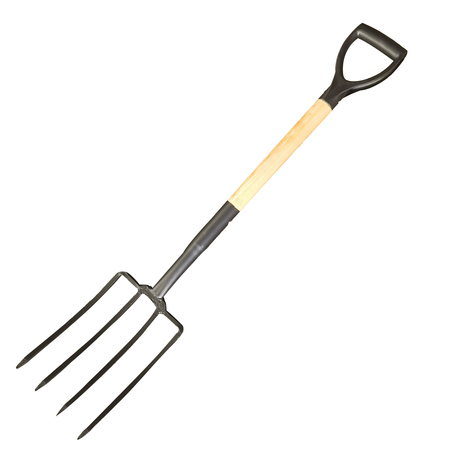 FK1813P FORK W/D SHAPED GRIPWOOD HANDLE, 4 PRONGS, F107