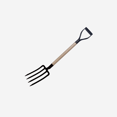 FK1813C FORK W/Y SHAPED GRIP WOOD HANDLE, 4 PRONGS, F104