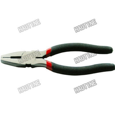 PL0016 COMBINATION PLIERS WITH DOUBLE COLOR DIPPING HANDLE AMERICAN TYPE, HEAD POLISHED