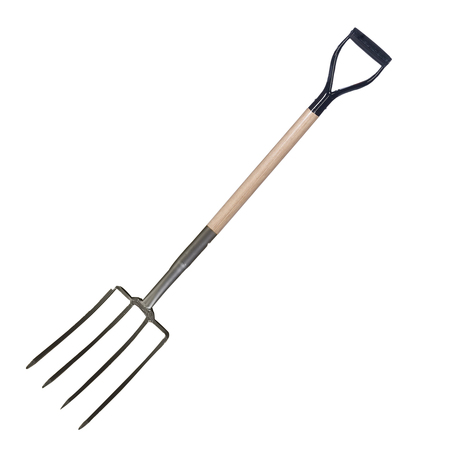 FK1813Q FORK W/Y SHAPED GRIP WOOD HANDLE, 4 PRONGS, F107