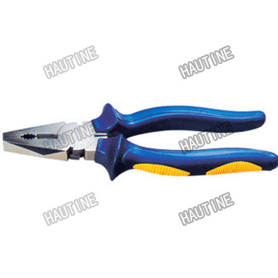 PL0201 COMBINATION PLIERS WITH DOUBLE COLOR INSULATED HANDLE WITH SIDE CUTTING JAWS