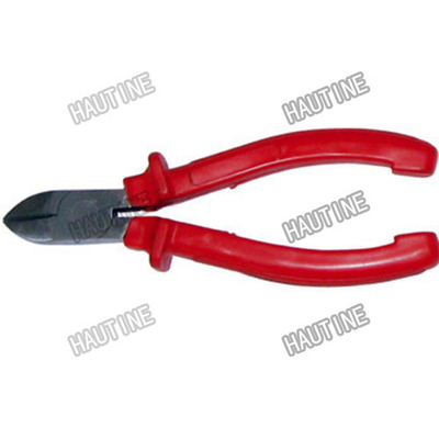 PL0025 DIAGONAL CUTTING NIPPERS W/RED INSULATED HANDLE, HEAD POLISHED