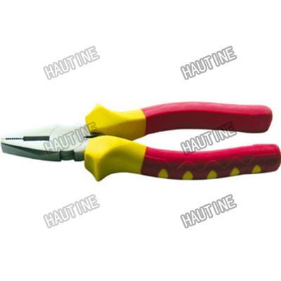 PL0208 COMBINATION PLIERS WITH DOUBLE COLOR HANDLE AMERICAN TYPE