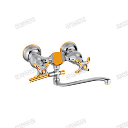 DW1010P KITCHEN MIXER BRASS BODY,ZINC HANDLE, CHROMED