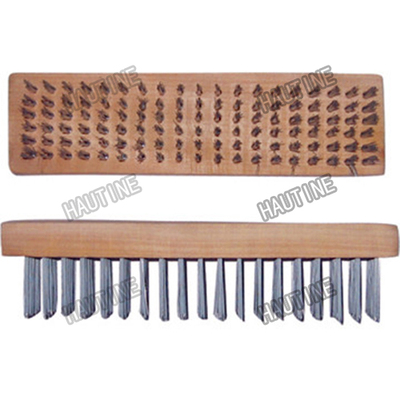 BR0949B STEEL WIRE BRUSH, WOOD BASE