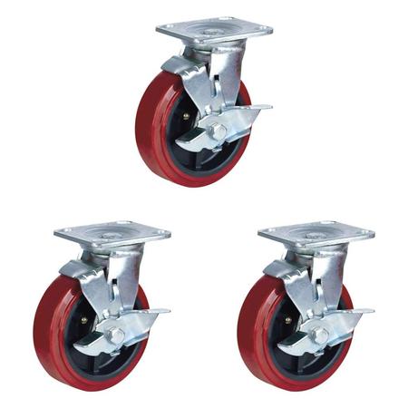 EW0083C HEAVY DUTY SWIVEL PU WHEEL, 1052#