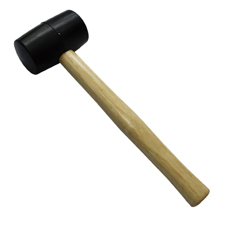 HM0477 RUBBER HAMMER WITH WOODEN HANDLE