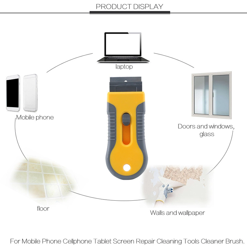 Cleaning Scraper Plastic Razor Scraper with 40X19mm Metal Blades