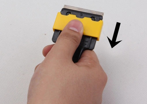 Black Cleaning Scraper Plastic Razor Scraper with Double-Edged 43X22mm Metal Blades