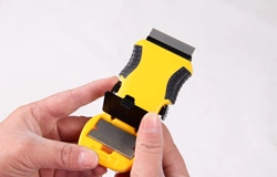 Yellowcleaning Scraper Plastic Razor Scraper with Double-Edged Plastic Blades
